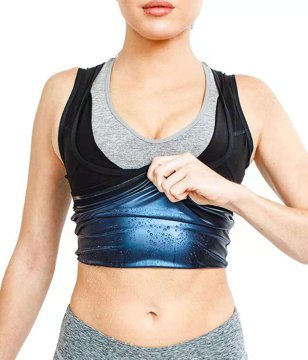 

Unisex Body Shaper Tummy Control Sweat Vest for Fitness Running L/XL