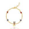 100 Mickey and Minnie Charm Bracelet Officially Licensed Flash Plated 100th Anniversary Limited Edition No Gemstones Women's 6.5" + 1" -