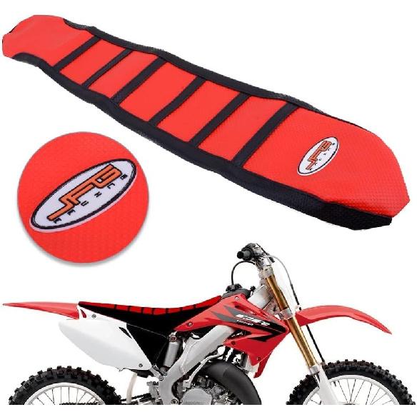 AnXin Покрытие-захват на сиденье мотоцикла Мягкая резина для CRF250R 2004-2009 CRF450R 2003-2008 CRF250X CRF450X Все годы Мотокросс Красный