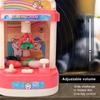 Mini Doll Grabber Game Machine Parent Child Interaction Toy with Light Music(Pink )