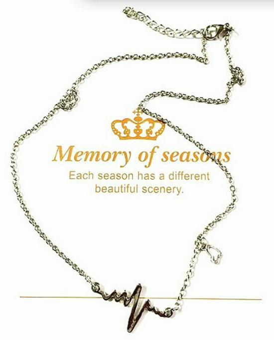 Korean Style EKG Necklace Clavicle & Sweater Chain серебряный