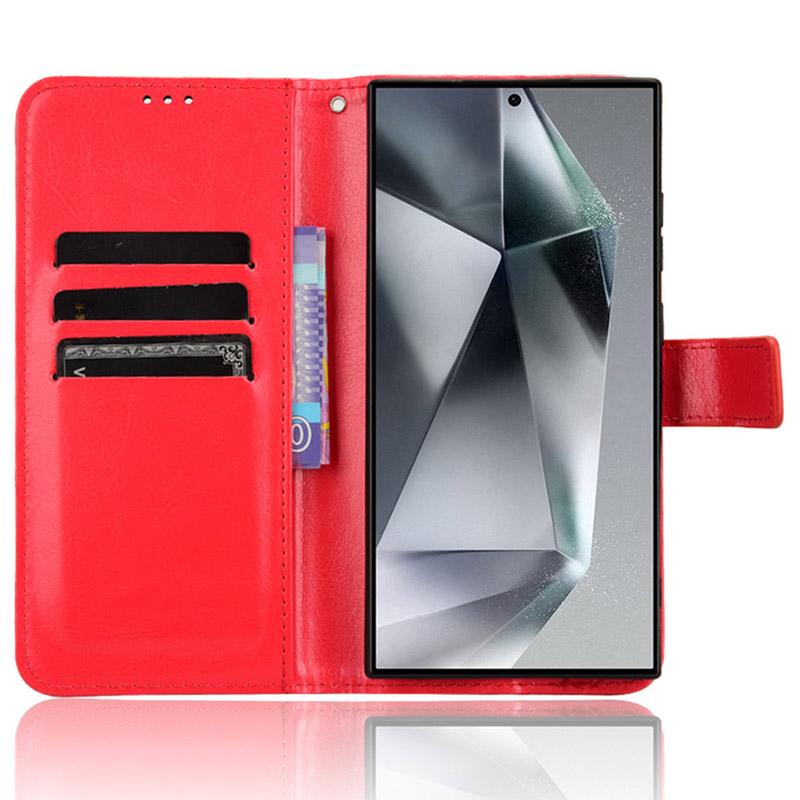 For Samsung Galaxy S24 Ultra Phone Leather Case Protective Cover with Wallet Stand