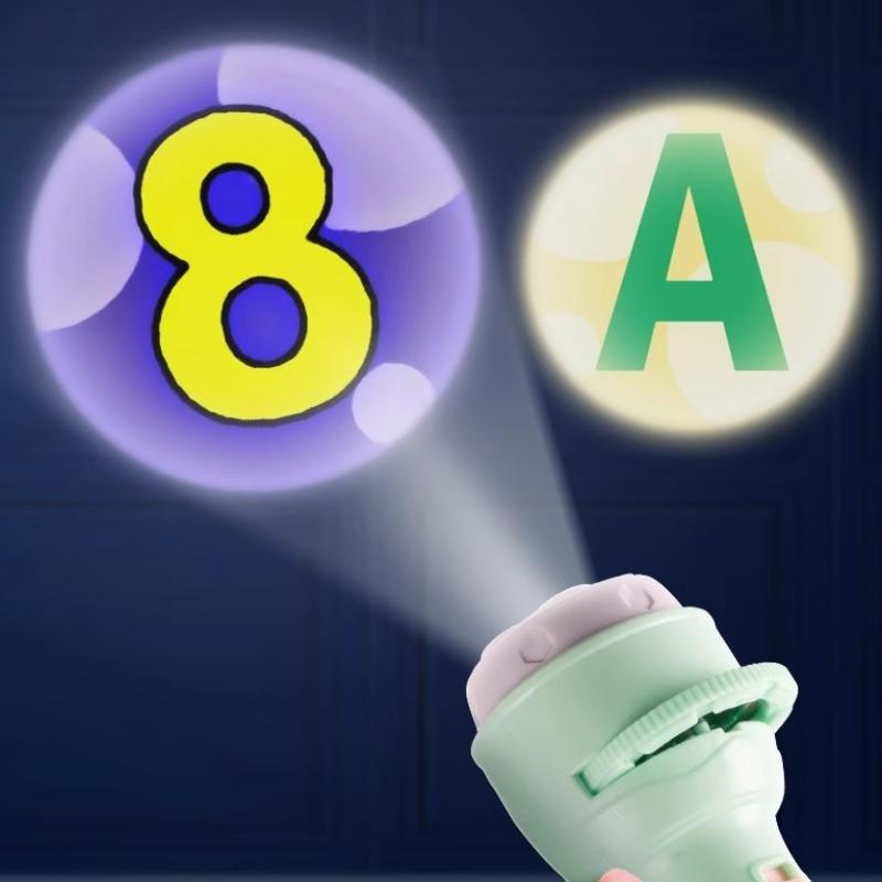 Projection Flashlight Early Education Puzzle Development Toy 24/48 Patterns Cartoon Projector Torch Baby Toy Children