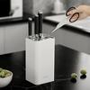 Premium Home Use Plastic Knife Stand Holder for Kitchen Storage Box Cooking Area Knife Holder Rack Food Prep Area Accessories