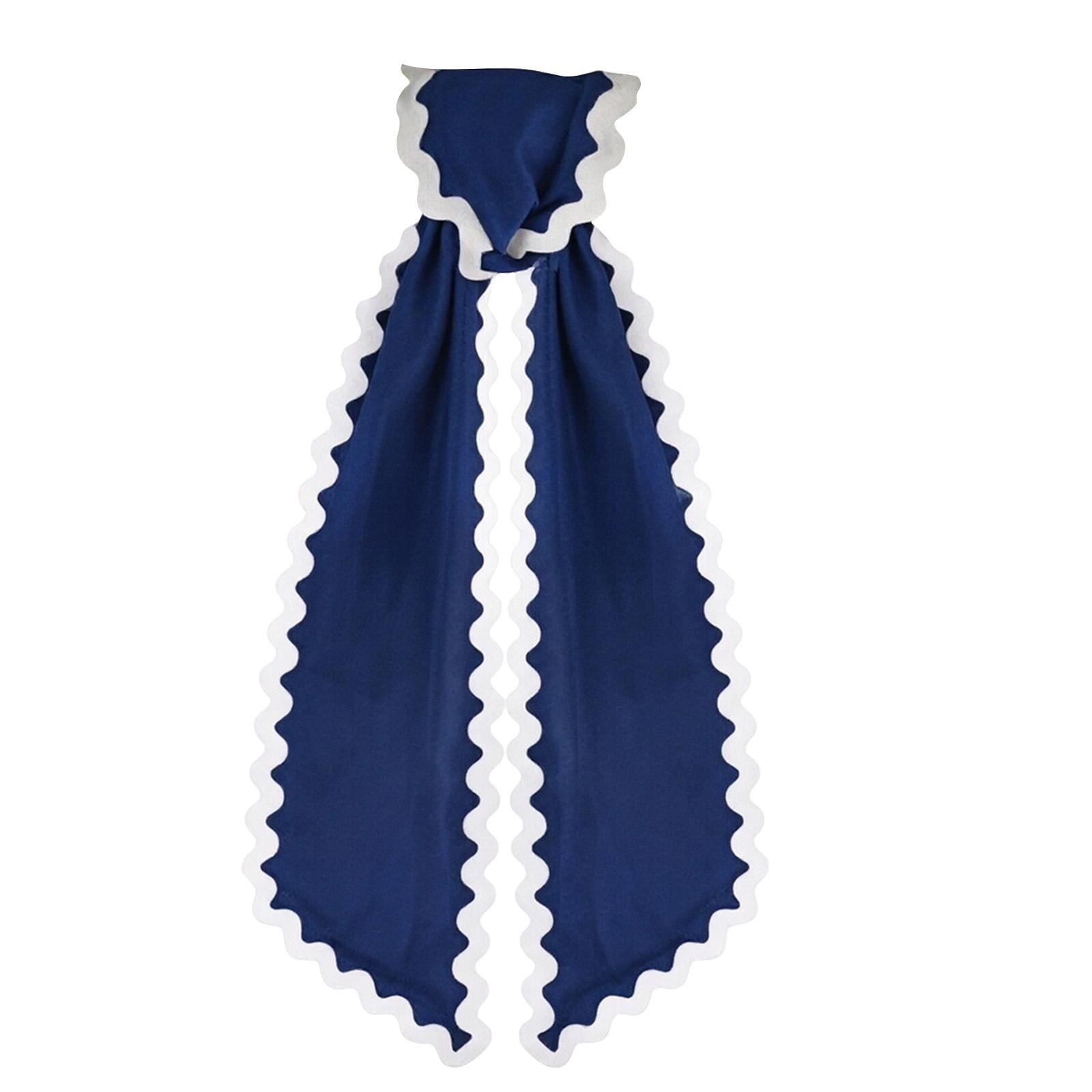 

Fabric Decorative Garland Ribbon with Wavy Edge Trim for Door Hanging and Home Decoration Suitable for Various Events and Seasonal Displays One Size Темно-синій