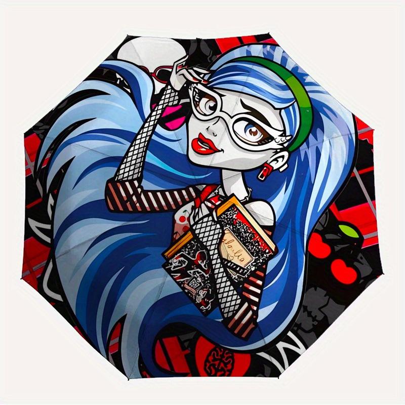 

1pc Monster High Themed High-quality Umbrella,Automatic Opening and Closing Umbrella,Multi-functional Umbrella G0811102