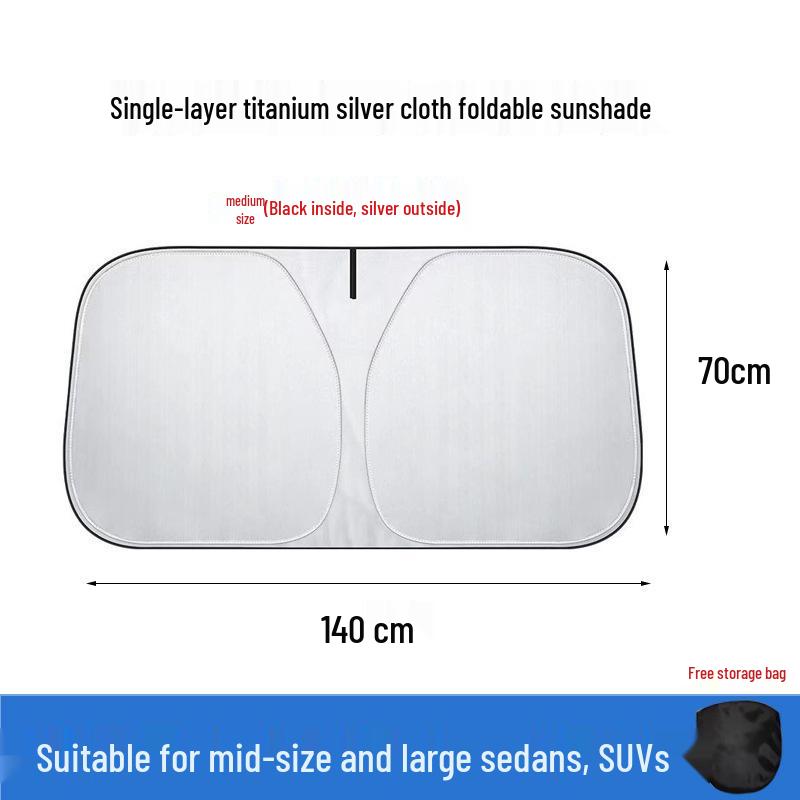 Retractable Car Windshield Sunshade: Folding Sun Protection & Heat Insulation.