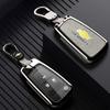 Alloy LeatherCar Key Case Cover for Chevrolet Onix Equino Orlando Cruze Spark Sonic Camaro Volt Bolt Trax Malibu Blazer Traverse
