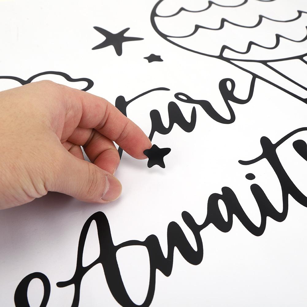 Cute Cartoon Clouds and Balloon Wall Sticker Removable Wall Paper Living Room Home Decoration