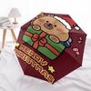 Reiseregenschirm mit Capybara-Motiv - 8 Rippen, Automatisches Öffnen und Schließen, Tragbares faltbares Design, Kompakter und stilvoller Schirm für unterwegs