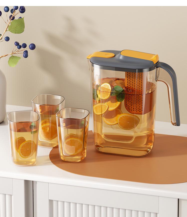 Large Capacity Plastic Cold Water Kettle for Household or Commercial Use - Scale for Accurate Measuring, High Temperature Resistant