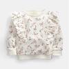 Girl's White Long Sleeve Spring and Autumn Clothing Thin Jacket