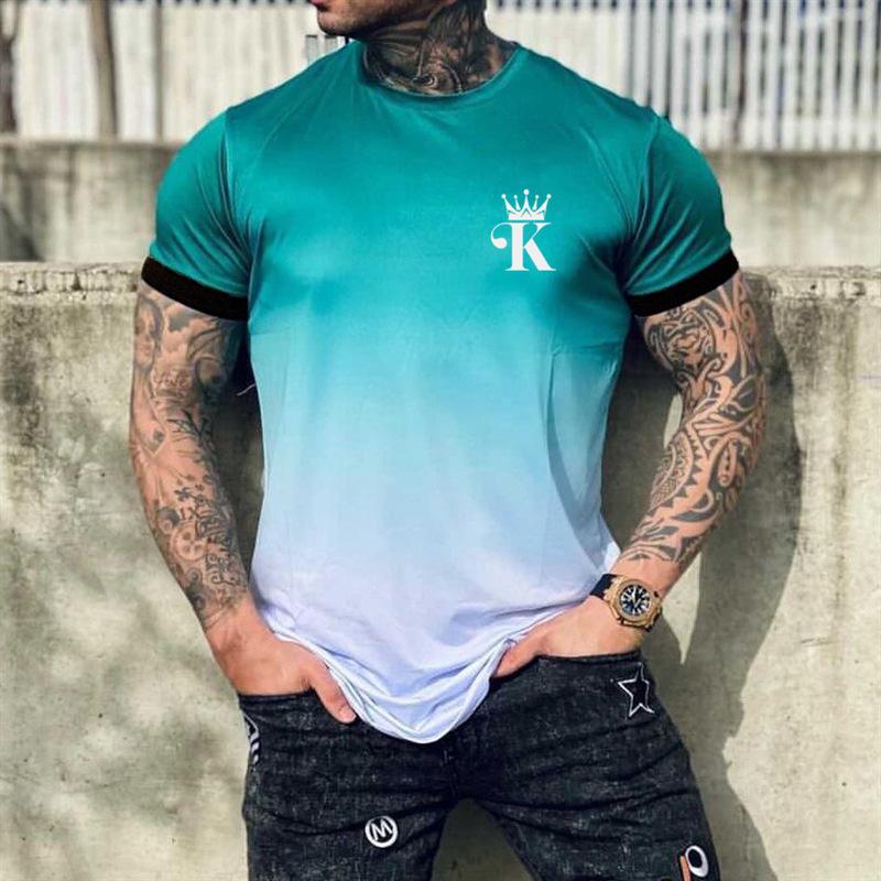 Men O Neck Letters Print T Shirt Casual O Neck 3d Tees Breathable Polyester Sportwear T-shirts