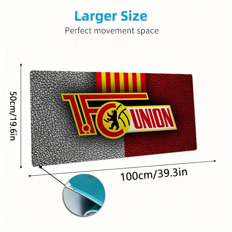 1.FC Union Berlin Print  Cushion Non-slip Laptop Tablet Big Mousepad XXL Mat Mini PC Playmat With Lock Edge
