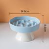 Pet Slow Feeder Bowl Ceramic Elevated Cat Bowl Protects Cervical Vertebrae Pet Supplies