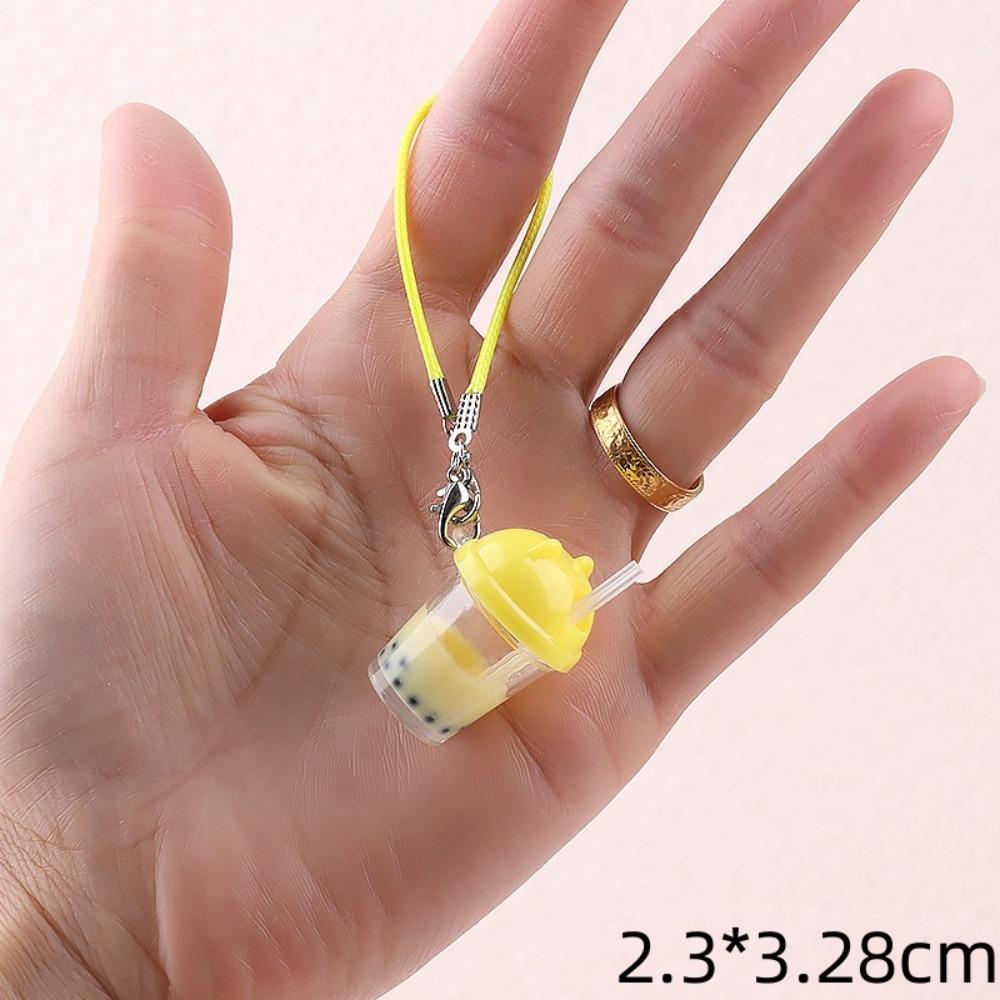 Mini Size Handbag Charm Bubble Tea Car Key Chain Cute Coffee Cup Keychain  for Women Girls