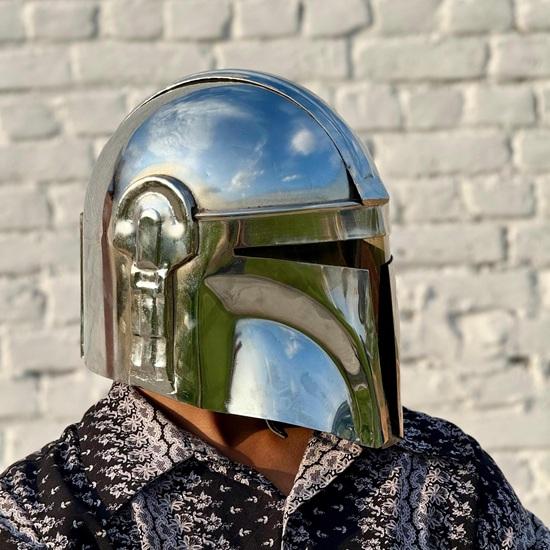 Steel Helmet Cosplay Armor Prop Collectible Handmade Helmet Gift