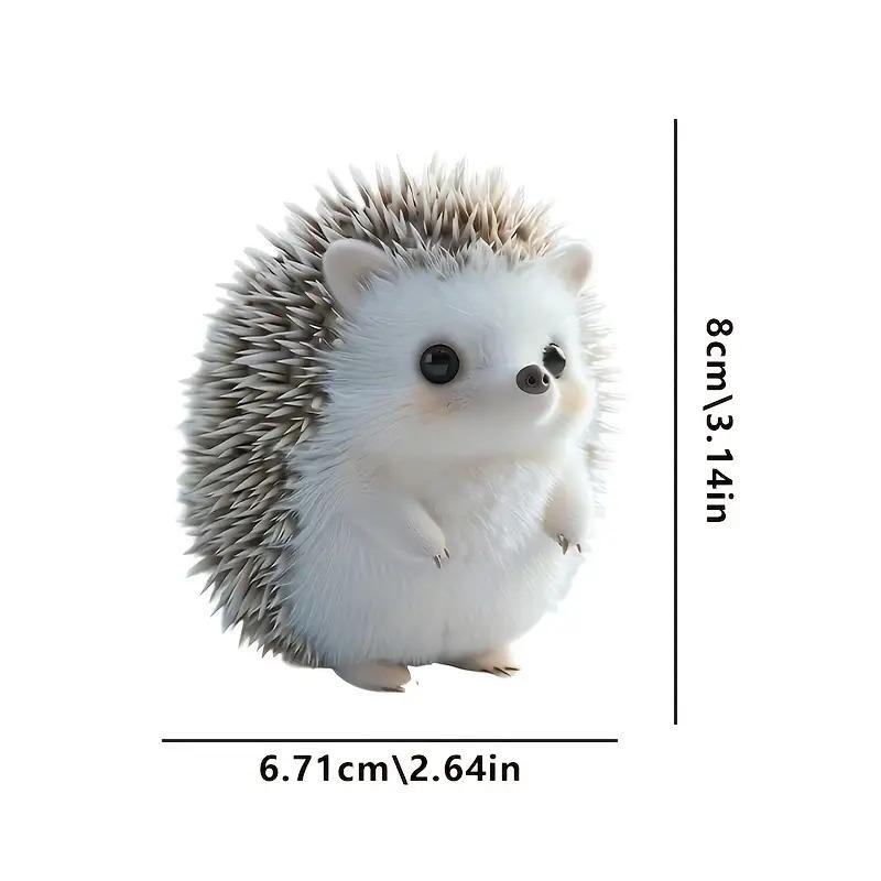5 pezzi/1 pezzo Portachiavi Riccio 2D | Occhi Espressivi e Orecchie Soffici, Per Decorazione di Borse e Veicoli, Acrilico, Regalo Ideale per Amanti degli Animali