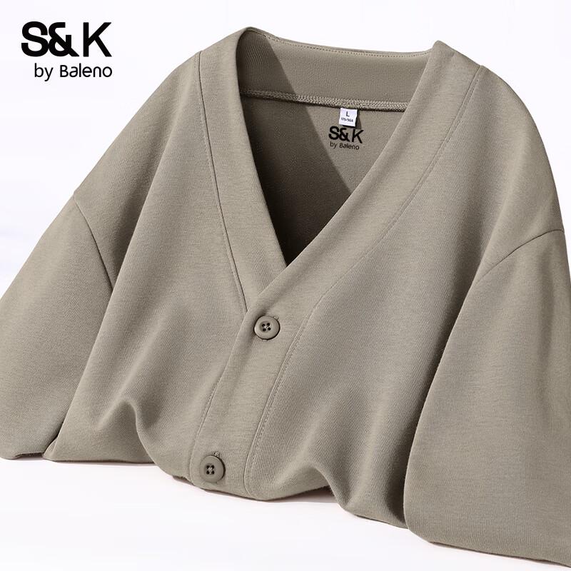 

Baleno S&K Men s Solid Color Button Cardigan Sweatshirt L