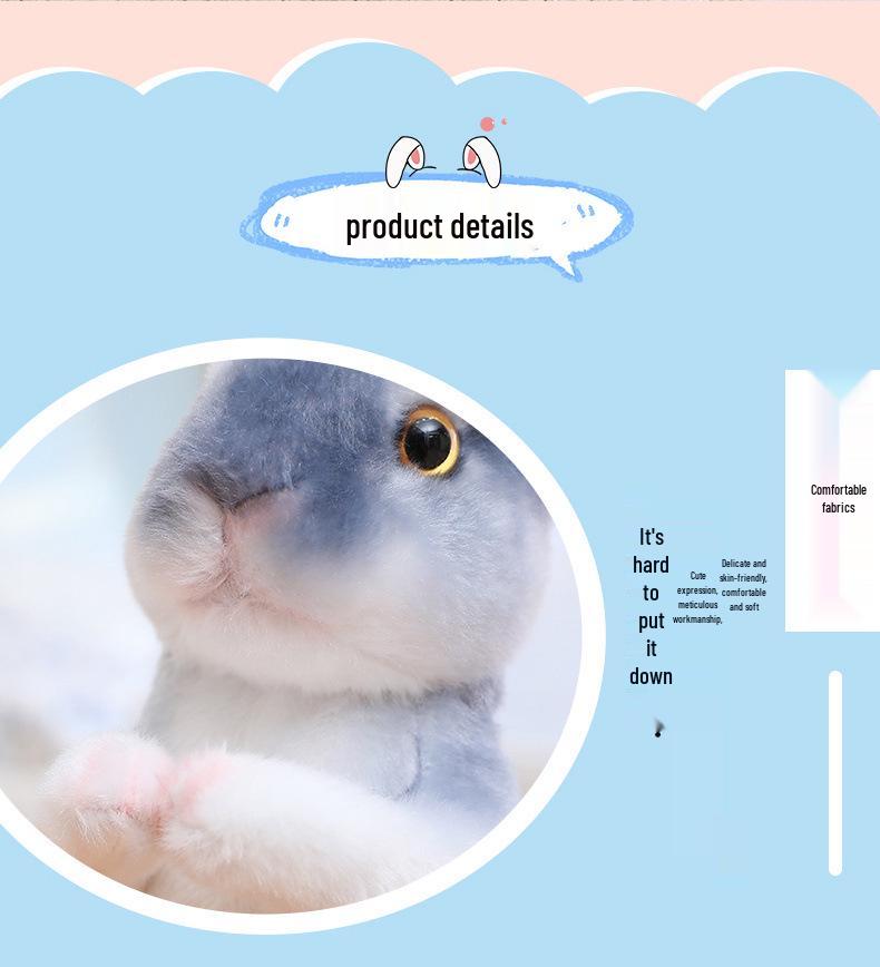 2023 Zodiac Little White Rabbit Plush Doll - Year of the Rabbit Mascot Toy