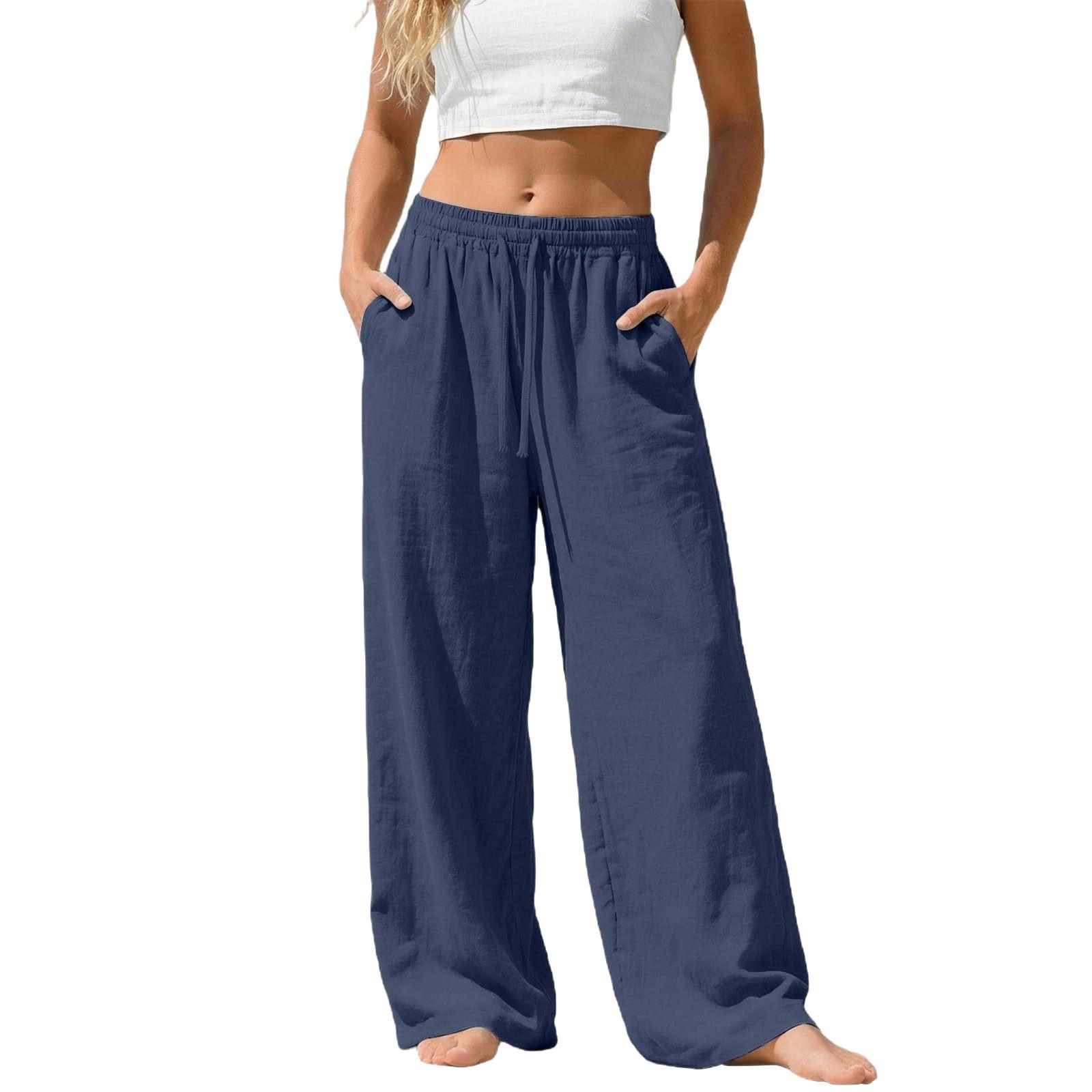 Women s Drawstring Wide-Leg Casual & Sports Trousers 2026 Extra Large