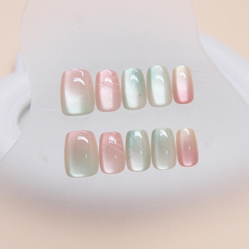 

Искусственные ногти Прозрачные ногти «кошачий глаз» Носимые ногти Ins Style Маникюрные заплатки Короткие балетки Короткие Т-образные ногти Готовые ногти 30 шт.