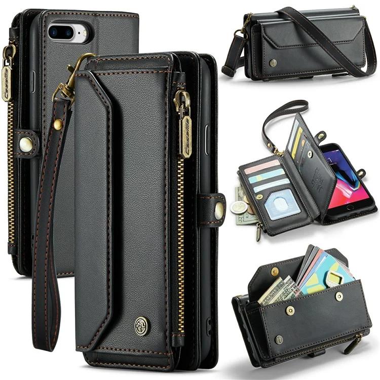 

CASEME C36 Series для iPhone 6 Plus 6s Plus 7 Plus 8 Plus кожаный чехол-кошелек через плечо для телефона