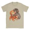 Funny Cute Punch Baby Monkey TShirt for Unisex Round Collar Cotton T Shirt Short Sleeve Tee Shirt Graphic Tops