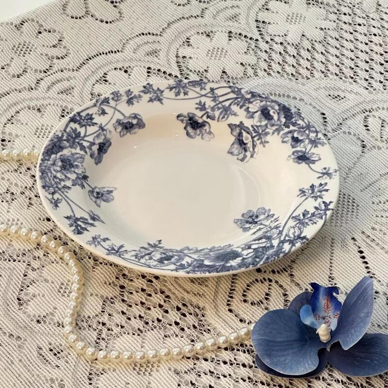 Ru Han Vintage Ceramic Soup Plate