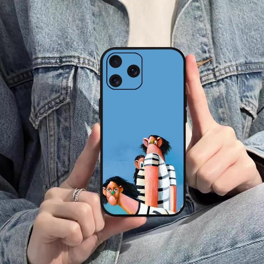 George Condo Art Phone Case For Samsung S20 S21 S22 S23 S24 Note 20 4G 5G Plus Ultra Black Soft Shell