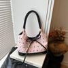 Sweet Tote Bag for Women New Summer Bucket Bow One Shoulder Underarm Bags Korean Versatile Casual Commute Handbags