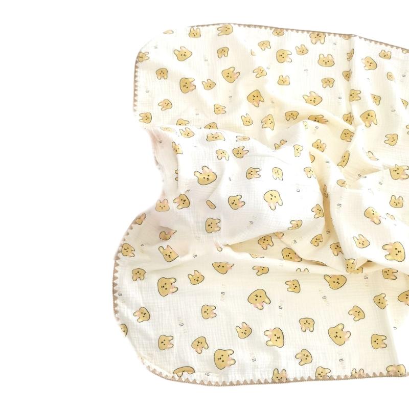 Upgraded Muslin Swaddle Blanket 4-layer Receiving Blanket Swaddle- Wrap for Boys & Girls Baby Essential Birthday Wrap