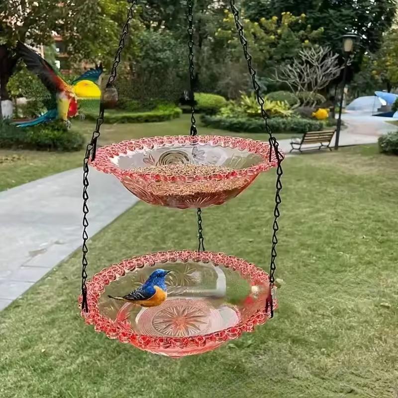 Bird Flower Shaped Hanging Bird Feeder Birdbath For Garden Yard Farm Supplies Hummingbird Feeder Supplies Birdbath Bird Bath