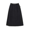 Lap Pleat Back Banding Belt Set Long Skirt As2ws422