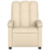 VidaXL Reclining Massage Armchair Cream Fabric 371748