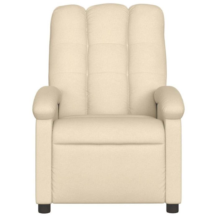 VidaXL Fauteuil de massage inclinable Crème Tissu 371748