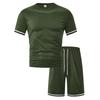 Summer Men's Fashion Loose Suit Short Sleeve Sports Casual Round Neck Two-piece Set Conjuntos Hombre
