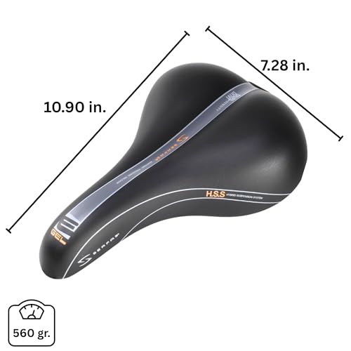 SERFAS Egel Dual Density Saddle, 280x172mm, Black