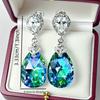 Fashionable, luxurious, and shiny women's hanging earrings - suitable for banquets, weddings, and parties to wear