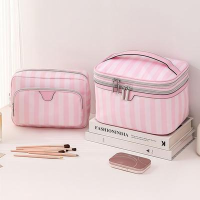 Large Capacity Handheld Makeup Bag Oxford Cloth Minimalist Style Cosmetic Storage Bag Portable Travel Design Wash Bags