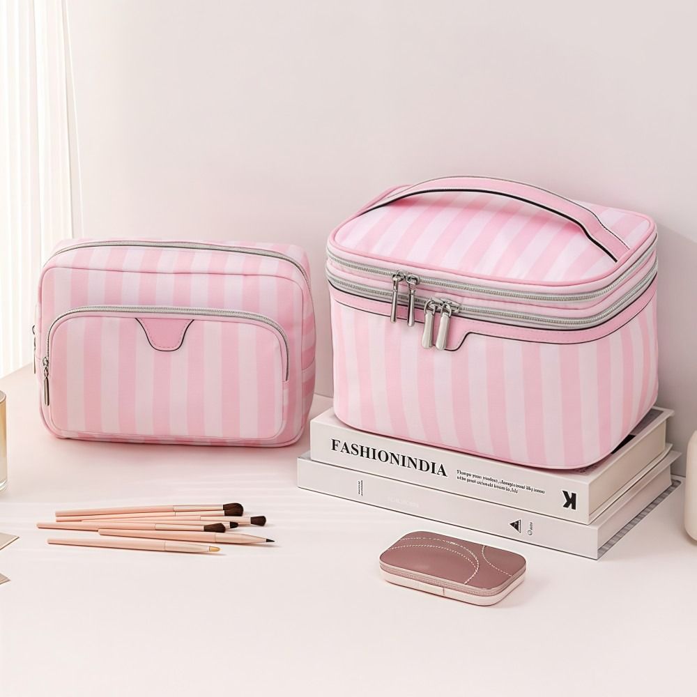 Large Capacity Handheld Makeup Bag Oxford Cloth Minimalist Style Cosmetic Storage Bag Portable Travel Design Wash Bags