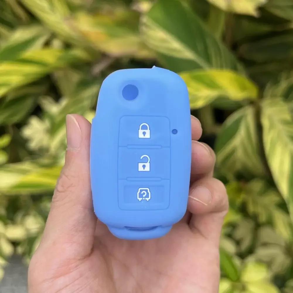 3 Button Silicone Car Key Cover Case for DONGFEGN FORTHING DONGFENG JOYEAR LV XL SUV X3 X5 X6 X7 S500 SX6 S50 T5L Flip Key Chain