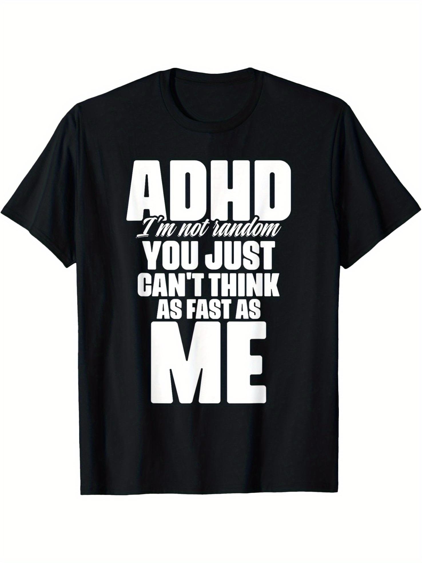 

ADHD Awareness Men s Black T-Shirt Short Sleeve Tee, Comfortable Crew Neck, Regular Fit Casual Wear - Men s Summer Cotton Gr... 5XL різнокольоровий