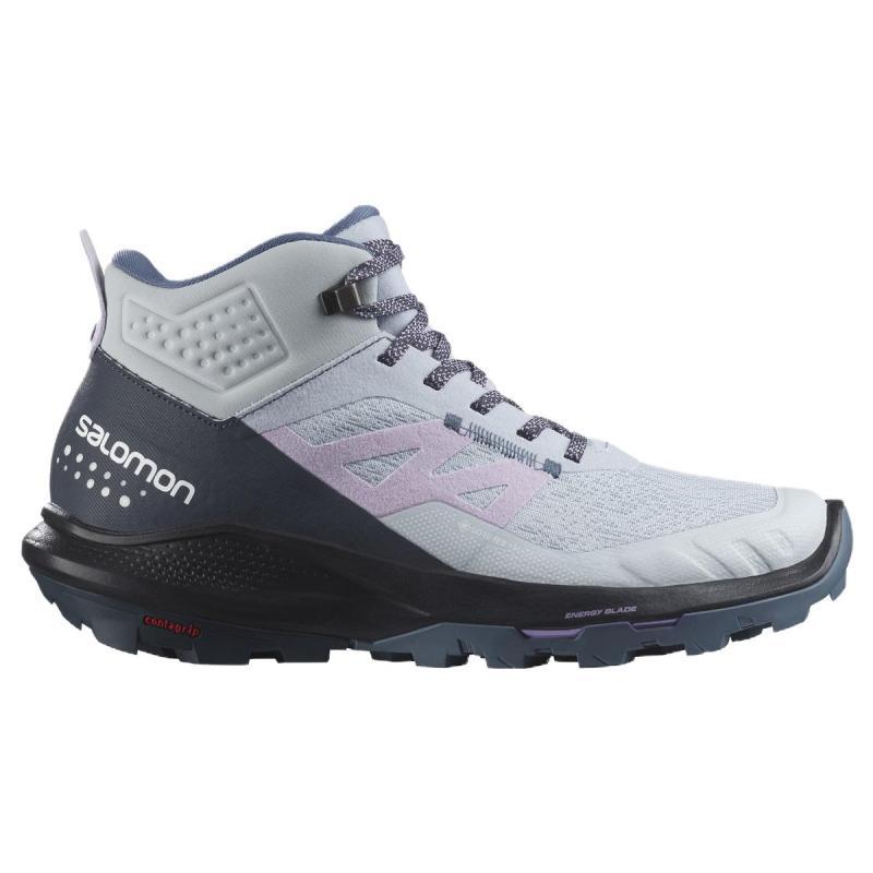 SALOMON Women's Outpulse Mid GORE-TEX 'Arctic Ice Orchid Bloom' Sneakers 471524