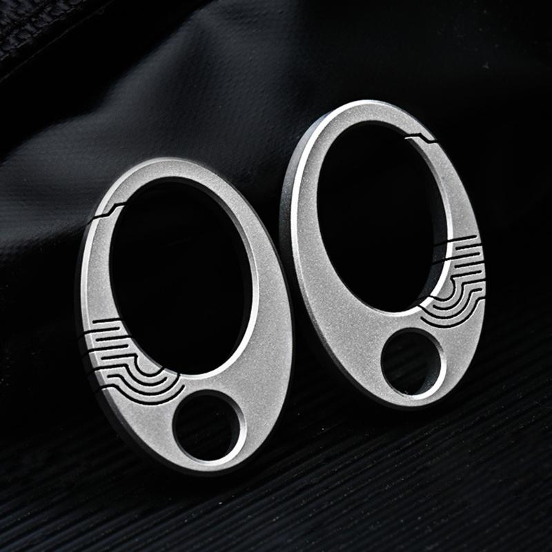 2pack Stainless Steel Carabiner Key Hanging Buckles Travel Carabiner Outdoor Key for Campers