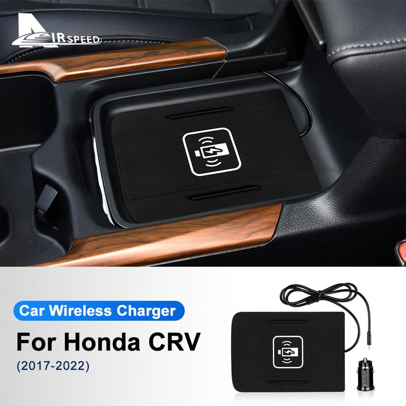 15W Mobile Phone Fast Charging Car Wireless Holder For Honda CRV 2017 2018      Charger Board Trim Accessories