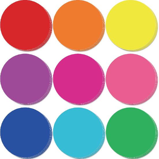 Geyee 108 Pcs Circle Cutouts Paper Bulletin Board Decorations Assorted Color Round Die Cut for Classroom Decor Teachers DIY Craft Office School