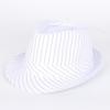 Middle-aged Men's Striped Top Hat, Solid Color Jazz Hat, Suit Material Hat, Wide Brim Design, Wide Brim Sun Hat, Large Brim.