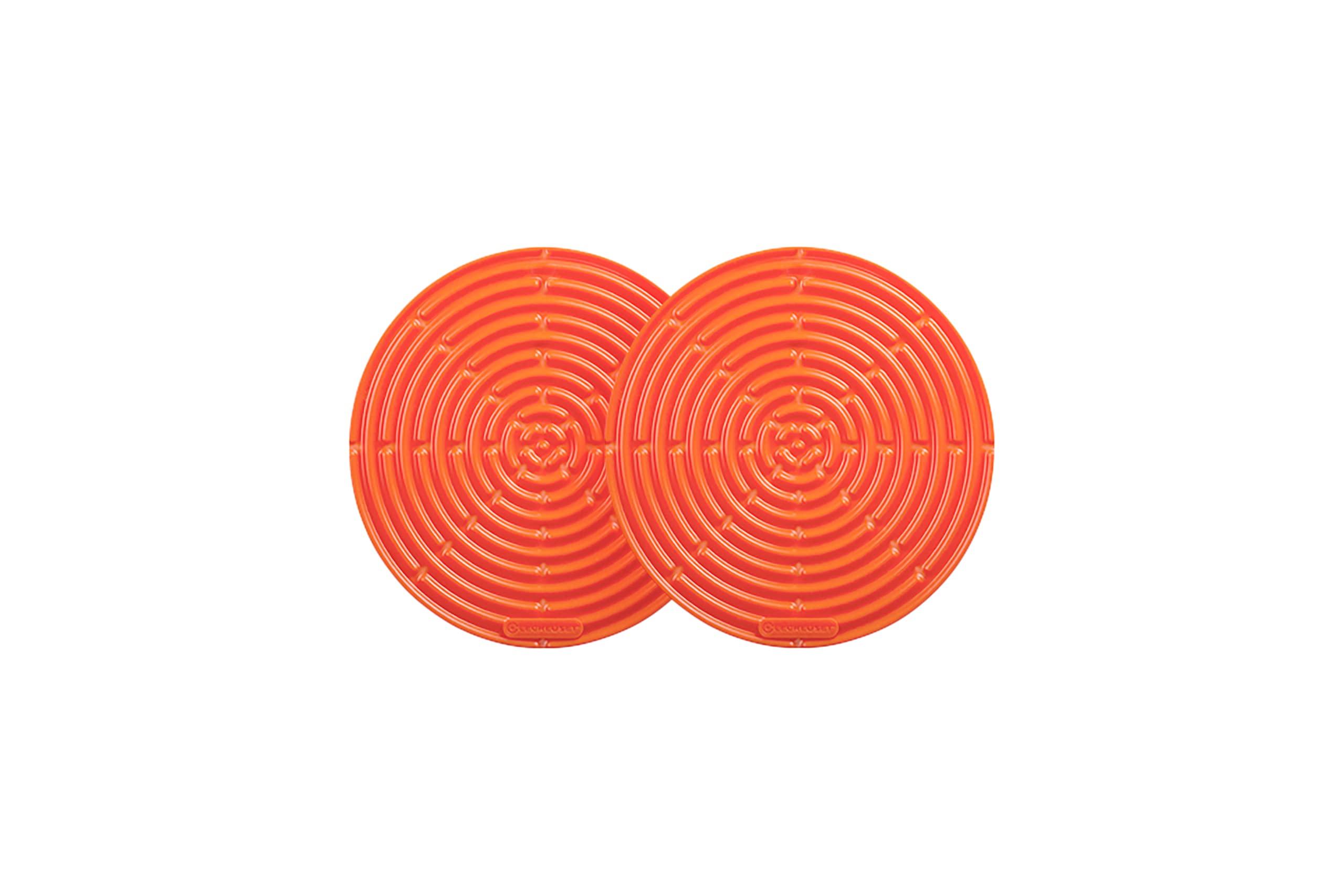 

Le Creuset силиконовая мини-прихватка для кастрюли, 2 шт., варежки-прихватки оранжевые, термостойкие, морозостойкие, официальные [Японский продукт]