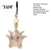 Cute Cartoon Auto Accessories Bling Car Accessories, Rhinestone Devil Rear View Mirror Three Dimensional Ornament Charm, Halloween Interior
